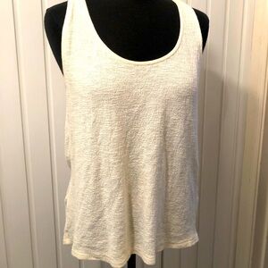 Women’s tank by Madewell brand cream cotton twist back tank top size S